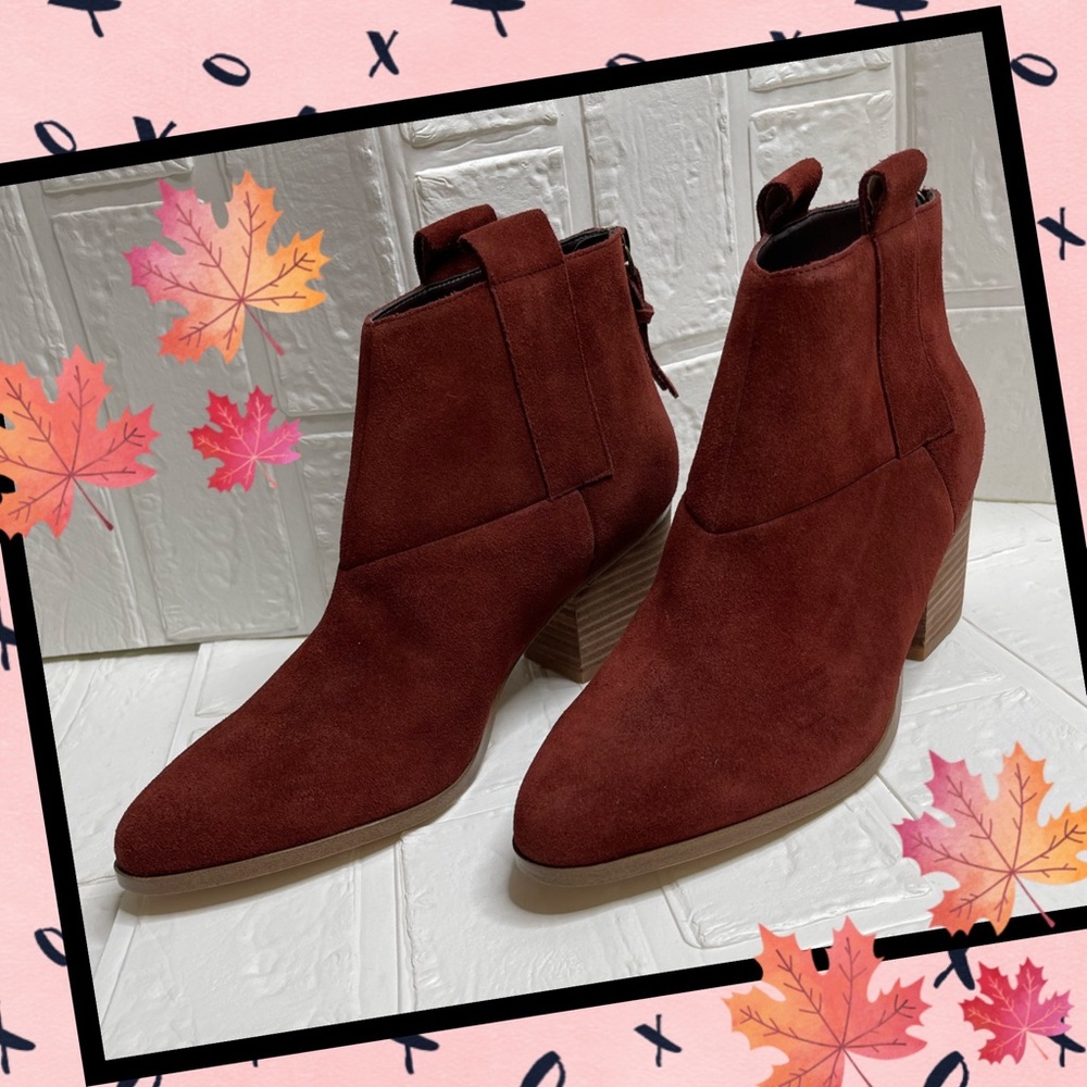 Sole Society Rust Booties